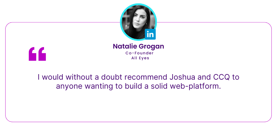 CCQ Tech Client Testimonial - Natalie Grogan